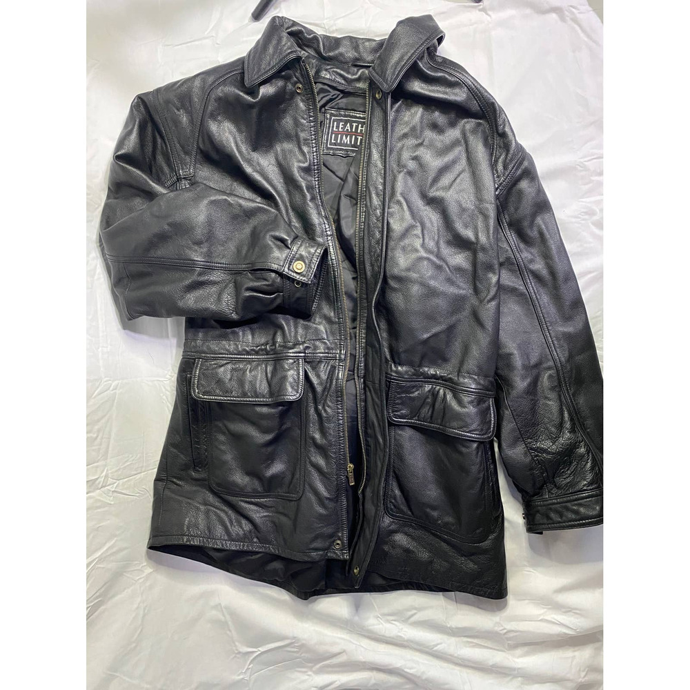 Black Leather Coat by Leather Limited